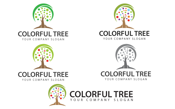 Colorful Tree Logo Template Colorful Tree Logo Template