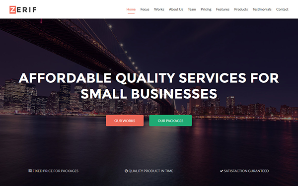 Zerif - One Page HTML Template Zerif - One Page HTML Template
