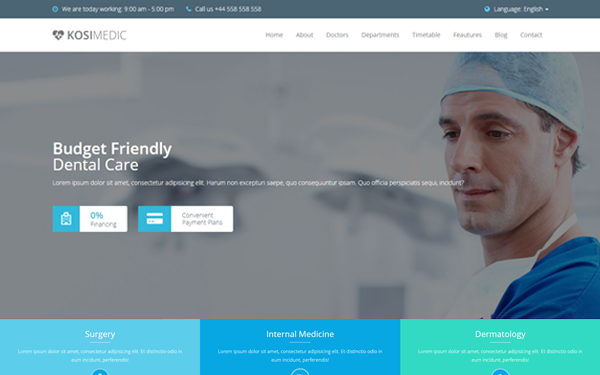kosimedic medical template wrapbootstrap