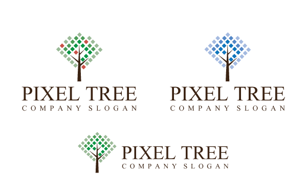 Pixel Tree Logo Template Pixel Tree Logo Template