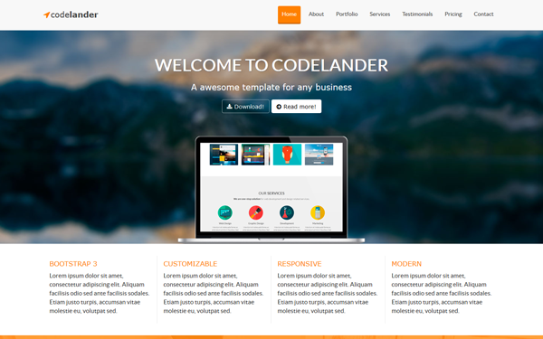 Codelander - One Page Template