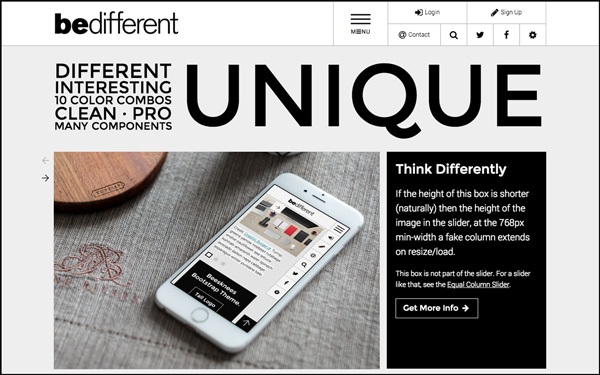 Bedifferent Unique Website Template Business Corporate