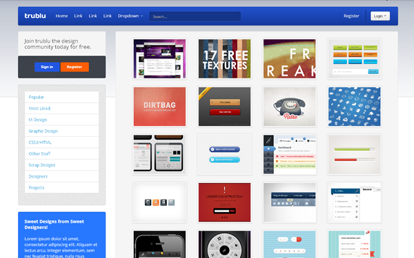 Trublu Design Gallery Template Portfolios Resumes