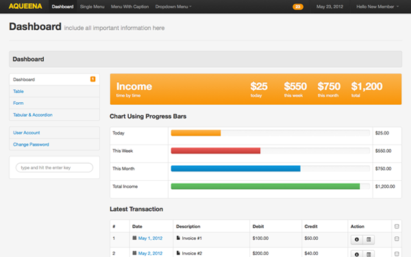 Bootstrap Themes Dashboard Bootstrap Themes Dashboard