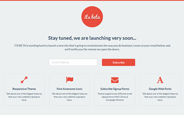 ITS BETA - Landing Page