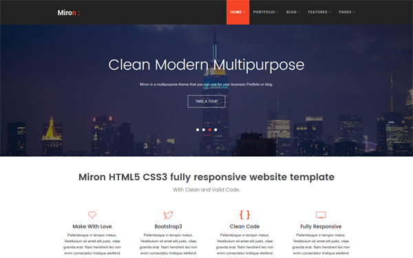 Miron Responsive Website Template