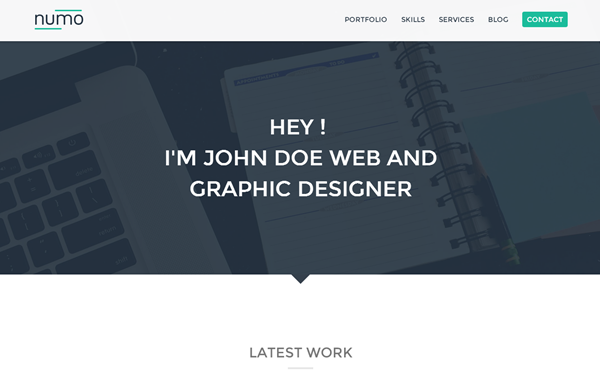 Numo - Flat Portfolio for Creatives