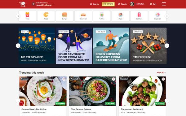Foodride Online Food Ordering Template by Ask Bootstrap