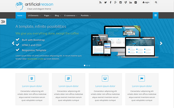 Artificial Reason Responsive Full Pack By Agmstudio Wrapbootstrap