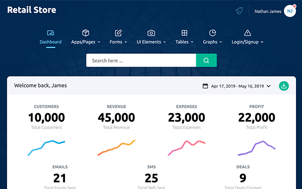 Retail Store - Bootstrap 4 Admin Dashboard