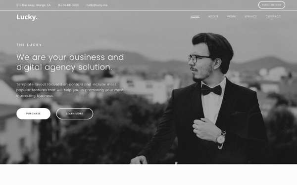 Lucky - Responsive One Page Template