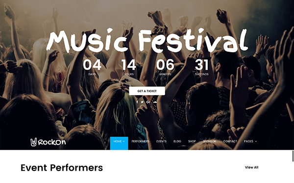 Rockon - Bootstrap Music Template