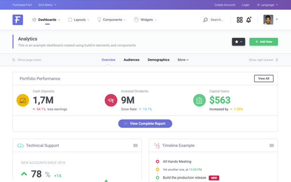 Fiori - Clean Bootstrap 4 Dashboard Admin