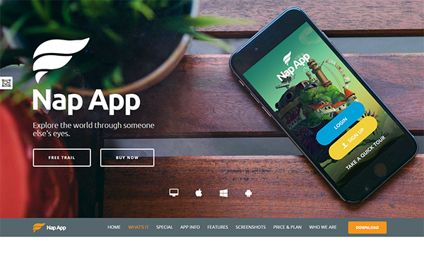 Nap App Apps Landing Template