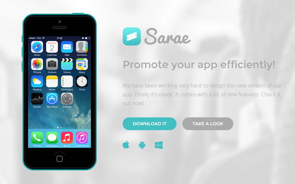 Sarae - Responsive App Landing Page
