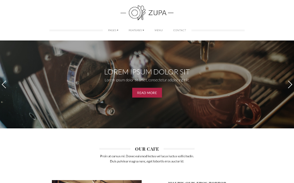 Zupa Restaurant Website Template