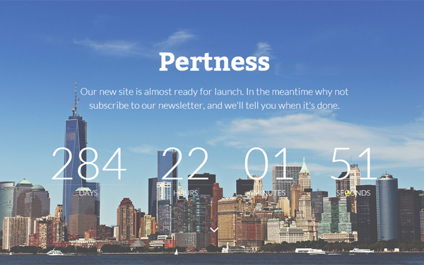 Pertness - Coming Soon Template
