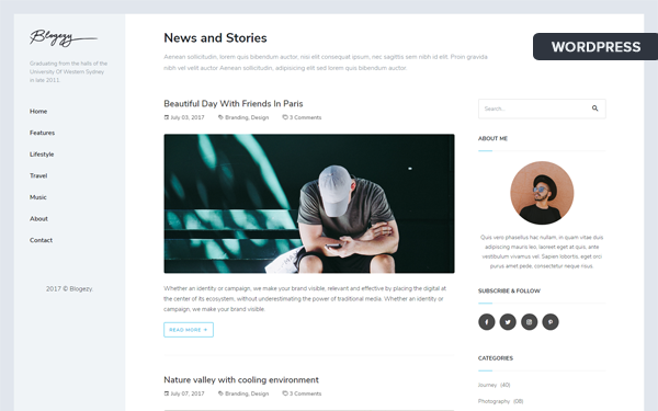 Blogezywp Responsive Personal Blog Theme