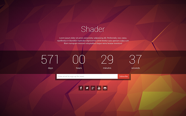 Shader - Coming Soon Page