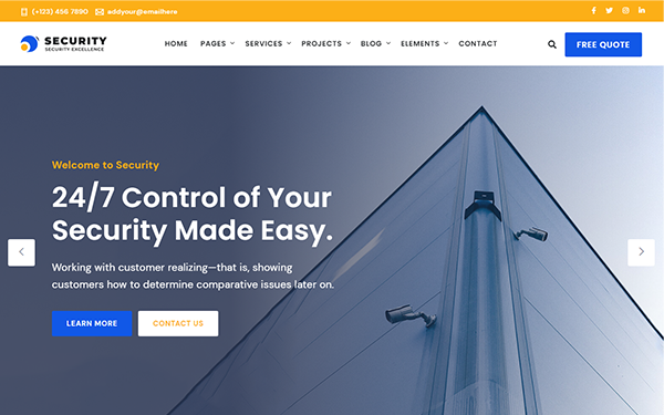 Security - CCTV & Security HTML Template by Chitrakoot Web