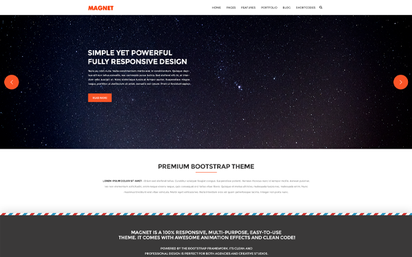 Magnet Responsive Website Template by lyrathemes