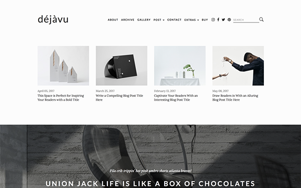 DOWNLOAD - DejaVu - Minimal HTML Blogging Template