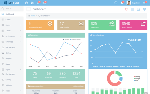 Sprflat - Responsive Admin Template