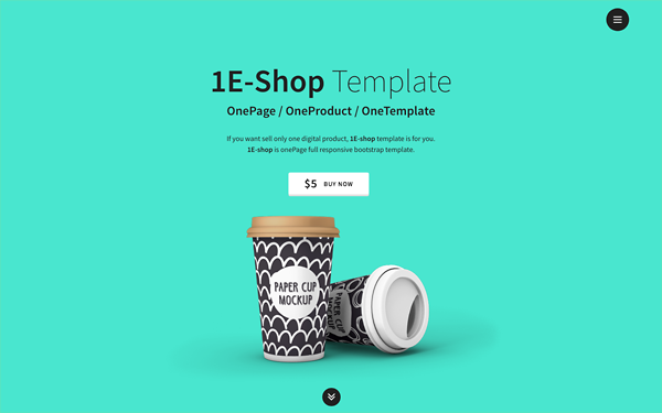 1E-shop - One-Page Shop Bootstrap 4