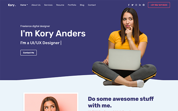 Kory Portfolio Cv Resume Html Template
