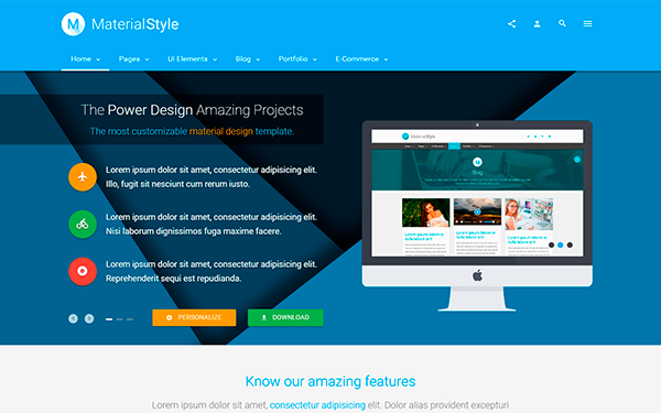 Material Style Material Design For All By Agmstudio Wrapbootstrap