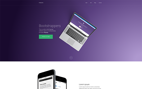 Poncho Single Page App Agency Template