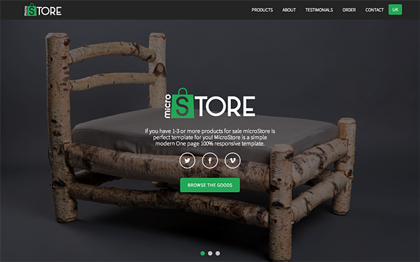 microStore - OnePage E-Commerce Template