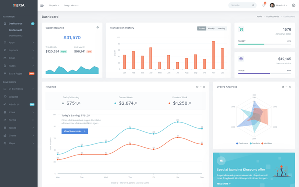 Xeria Responsive Admin Dashboard Template Admin