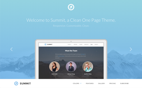 Summit - One Page Responsive Theme