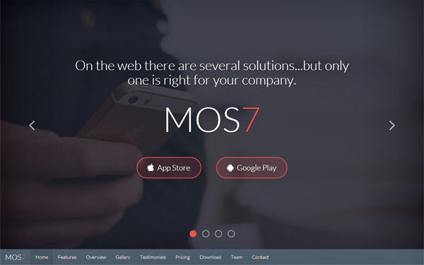 Mos7 - Responsive App Landing Page