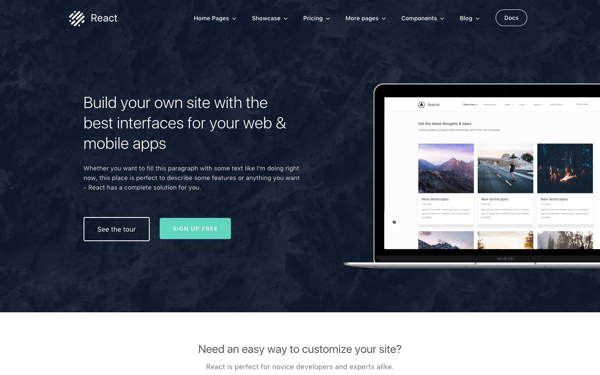 React - Bootstrap 4 Business Theme