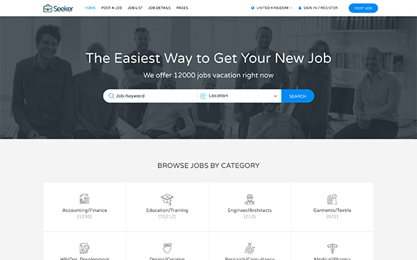 Seeker Job Board Html Template