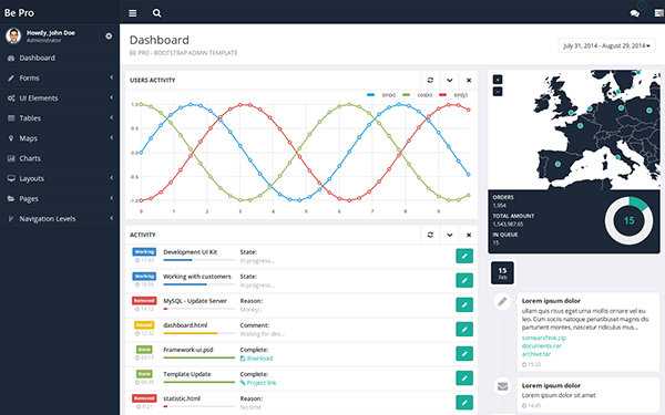 Be Pro - Bootstrap Admin Template