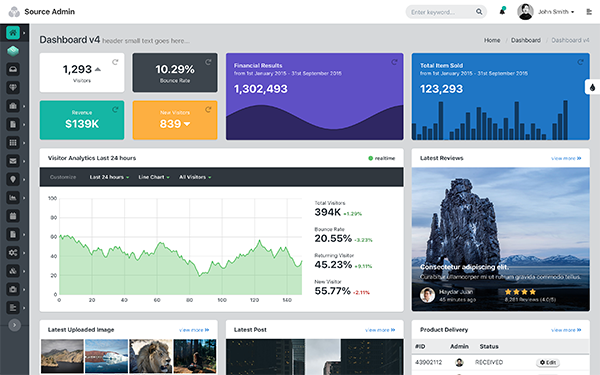 Source Admin - Bootstrap Admin Template