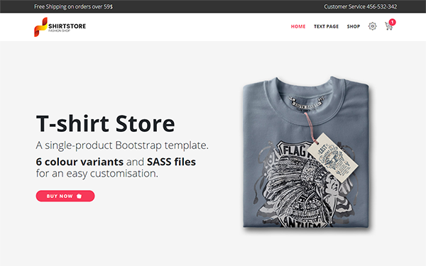 T Shirt Single Product E Commerce