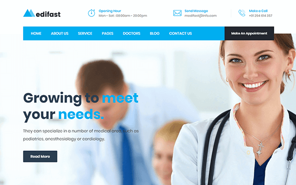 Medifast - Bootstrap4 Medical Template