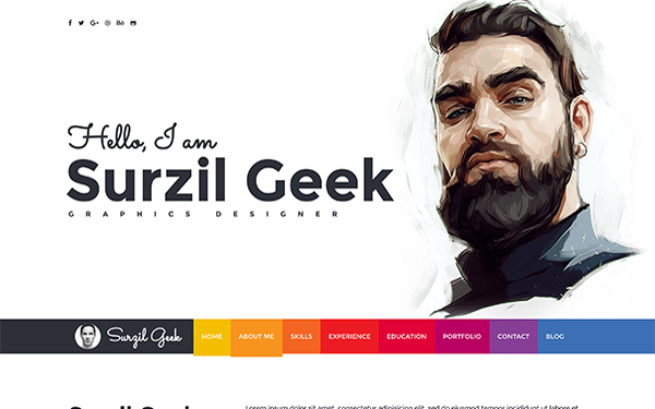 Geek Resume Portfolio Template By Themeregion Wrapbootstrap Geek Resume Portfolio Template By Themeregion Wrapbootstrap