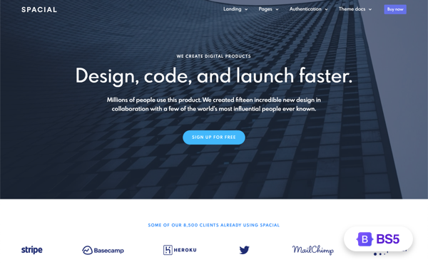 Spacial - Responsive Bootstrap 4 Theme