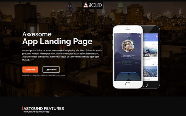 book landing page