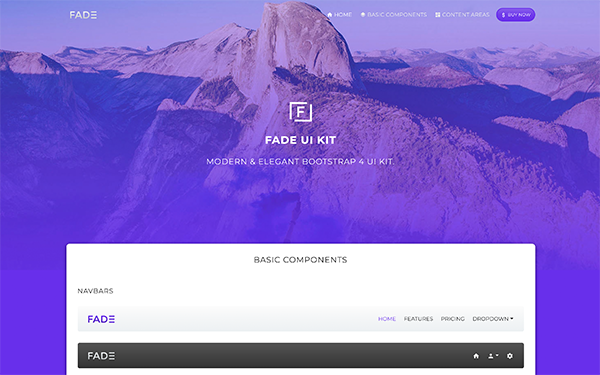 DOWNLOAD - FADE - Bootstrap 4 UI Kit