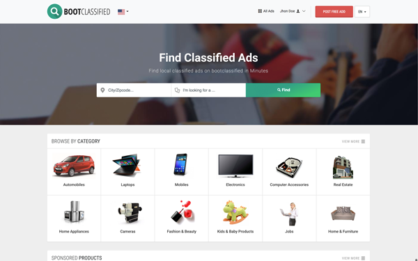 Bootclassified Classified Theme By Gtanim Wrapbootstrap
