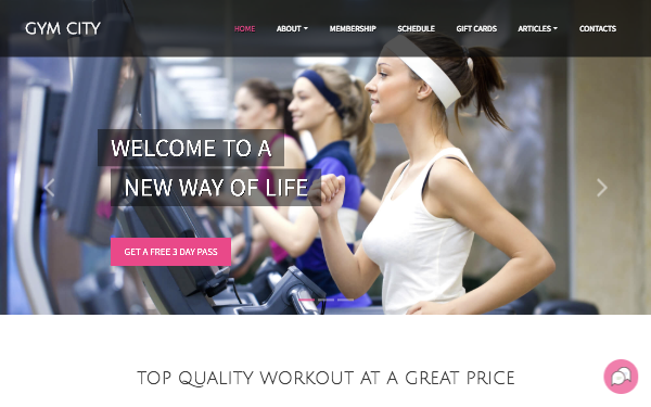 Gym City - Bootstrap 4 Template For Gyms