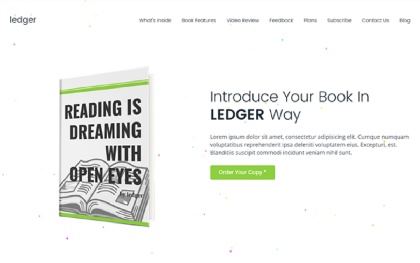 Ledger - Book Landing Page