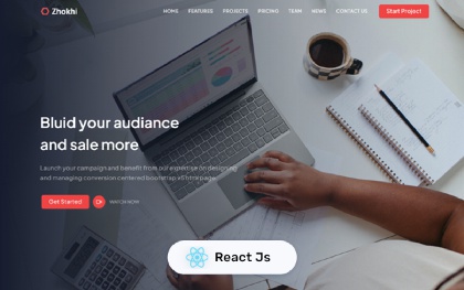 React Website Templates - WrapBootstrap