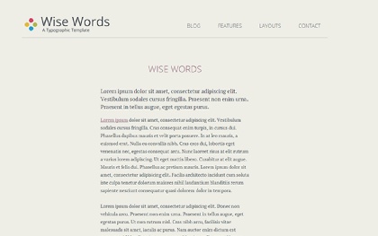 Wise Words - Responsive HTML5 Template